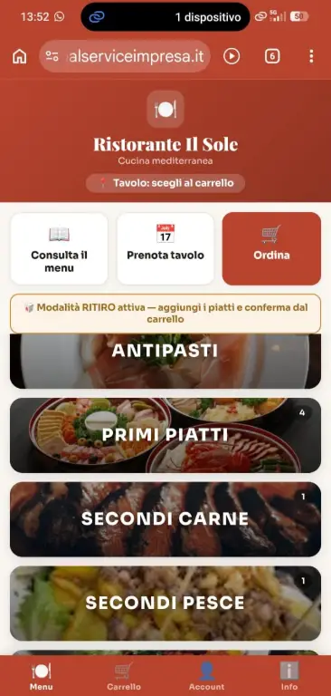 Menu digitale