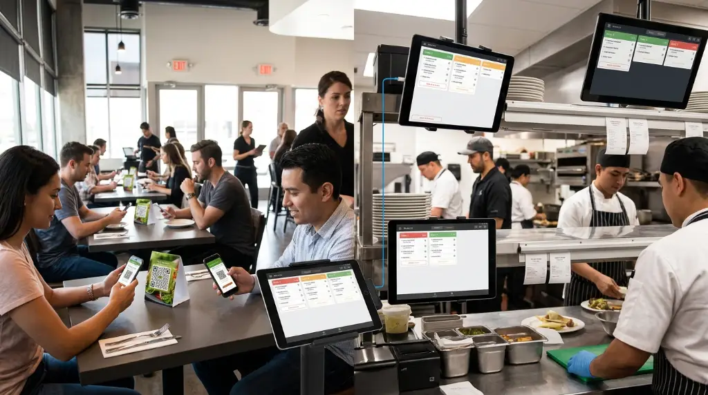 Il ristorante digitale: menu QR, ordini self-service e cucina connessa